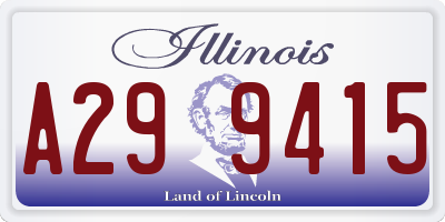 IL license plate A299415