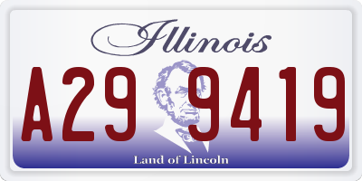IL license plate A299419