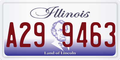IL license plate A299463