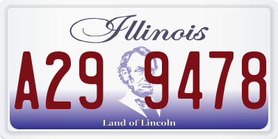 IL license plate A299478