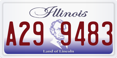 IL license plate A299483