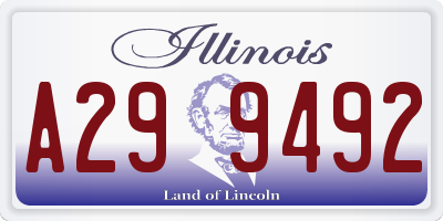 IL license plate A299492
