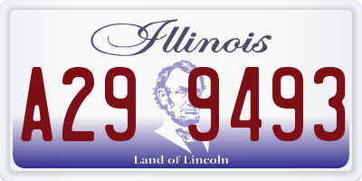IL license plate A299493