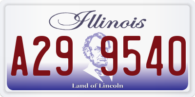 IL license plate A299540