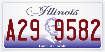 IL license plate A299582