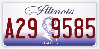 IL license plate A299585