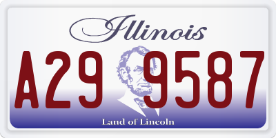 IL license plate A299587