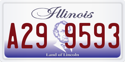IL license plate A299593
