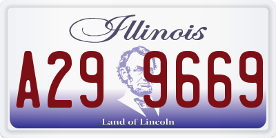 IL license plate A299669