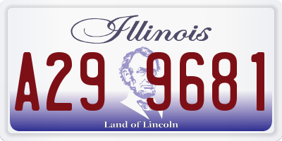 IL license plate A299681