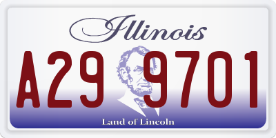 IL license plate A299701