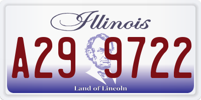 IL license plate A299722