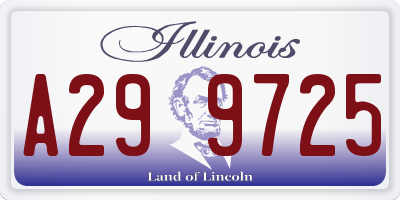 IL license plate A299725