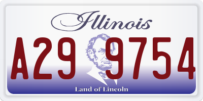 IL license plate A299754