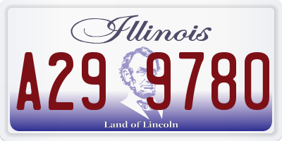 IL license plate A299780