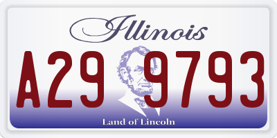 IL license plate A299793