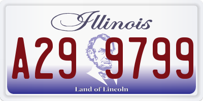 IL license plate A299799