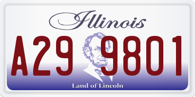 IL license plate A299801