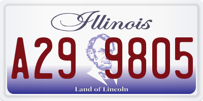 IL license plate A299805