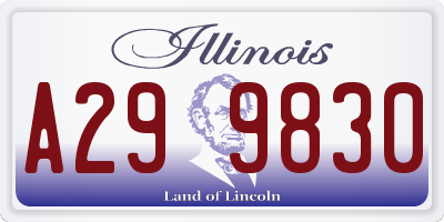 IL license plate A299830