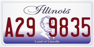 IL license plate A299835