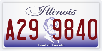 IL license plate A299840