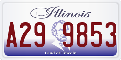 IL license plate A299853