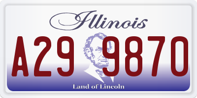 IL license plate A299870
