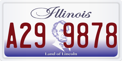 IL license plate A299878