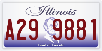 IL license plate A299881