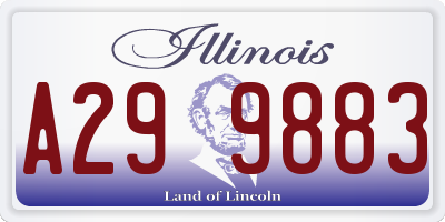 IL license plate A299883
