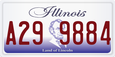 IL license plate A299884