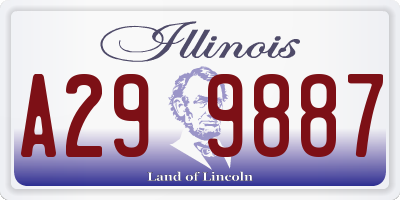 IL license plate A299887