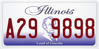 IL license plate A299898