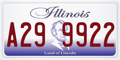 IL license plate A299922