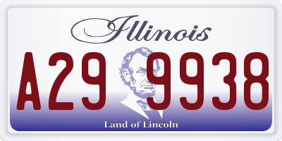 IL license plate A299938