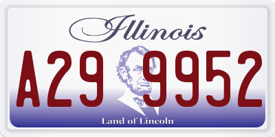 IL license plate A299952