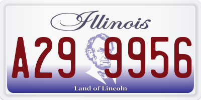 IL license plate A299956
