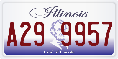 IL license plate A299957
