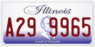 IL license plate A299965