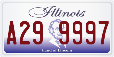 IL license plate A299997