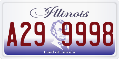 IL license plate A299998
