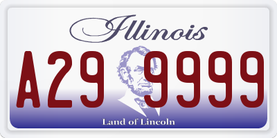 IL license plate A299999