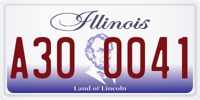 IL license plate A300041