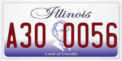 IL license plate A300056