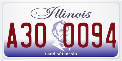 IL license plate A300094