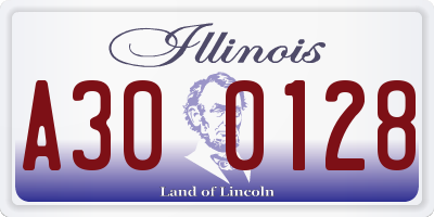 IL license plate A300128