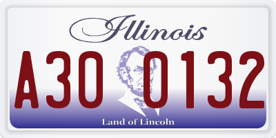 IL license plate A300132