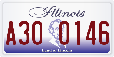 IL license plate A300146
