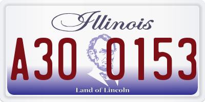 IL license plate A300153